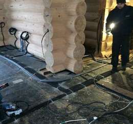 Электромонтажные работы в деревянных домах